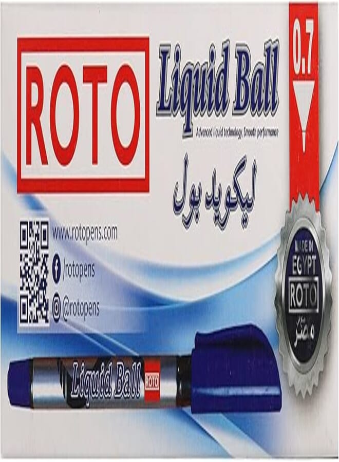 Roto liquid ball pen 0.7 mm pack of 12 pcs. - black